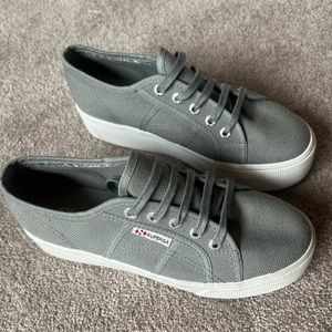 Grey Superga Platforms Womens 2790
Canvas Platform